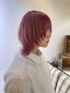 エンス 新潟駅(en:s) 淡めピンク×レイヤーカット
