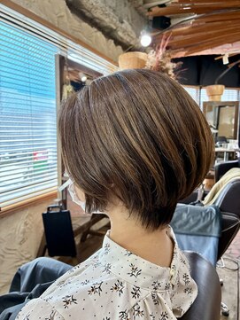 ロッソバイアルター 鎌取(ROSSO by aL-ter) ミニウルフ/デジタルパーマ/チェリーブラウン[蘇我/鎌取]