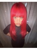 【kicca】red color/layer cut
