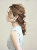 結婚式や浴衣ヘアに♪編みおろしアレンジ