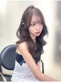 ピンクブラウン×小顔レイヤー×韓国風巻き×髪質改善