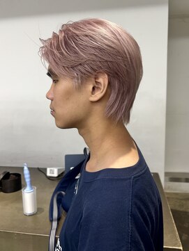 メンズレコ 渋谷(MEN'S LECO) メンズハイトーンピンクベージュカラー