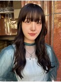 シアーブラック/ロングパーマ/10代20代