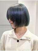 ニュアンスカラー/ブルージュ/ショートボブ/ローライト
