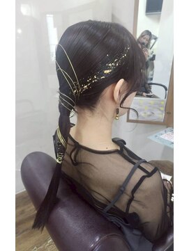 イタクラ 赤道店 (ITAKURA) タイトポニー／ポニーテール／お呼ばれヘア／水引ヘアアレンジ