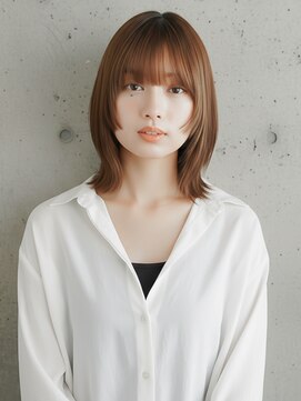 ニューヨークニューヨーク 大久保店(NYNY) まろみレイヤーボブ × ミルクティーブラウン