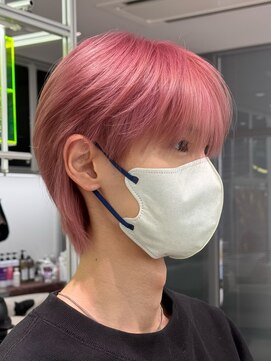 ノラ シンディ(NORA CYNDY) 韓国シースルーマッシュツーブロックワックスなしケアブリーチ