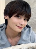 men's/メンズ/フェザーパーマ/黒染め/韓国/顔周り