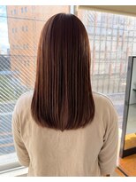 零秒女髪 千里丘店&nbsp;まとまり艶髪ミディアムレイヤースタイル髪質改善美髪艶感