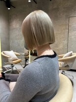 レーヴバイロンド 仙台(Reve by Lond) タッセルボブ髪質改善縮毛矯正艶髪カラーミルクティーベージュ
