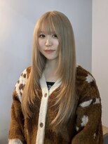 MARL矢場町　ブリーチ/ハイトーン/ダブルカラー/レイヤーカット/ボブ/ブリーチパーマ&nbsp;ハイトーン ミルクティーベージュ
