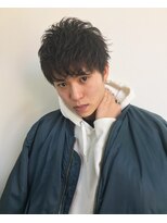 clan<メンズ束感ショートマッシュくせ毛風パーマ>