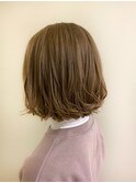 キャラメルブラウン×ボブ