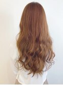 大人ウェーブロング☆オレンジ系カラー/ゆるふわ/デジタルパーマ
