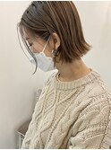 【F.】中崎町20代30代切りっぱなしボブミルクティーベージュ