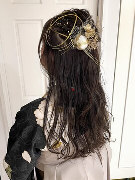 ネオリーブ チッタ 阿佐ヶ谷店(Neolive citta) 卒業式水引き&金箔ハーフアップ着物ヘアー☆