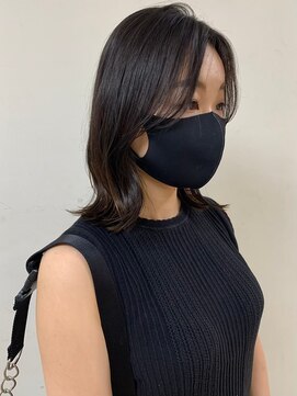 イオエ(ioe) 黒髪/ボブルフ/ネビージュ/小顔/ワンレン/髪質改善/グレージュ