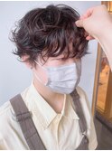 【morio 原宿】外国人風くるくるパーマ刈り上げマッシュショート