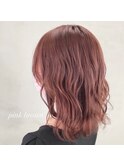 ピンクブラウン/デザインカラー/20代30代40代/ハイトーンカラー
