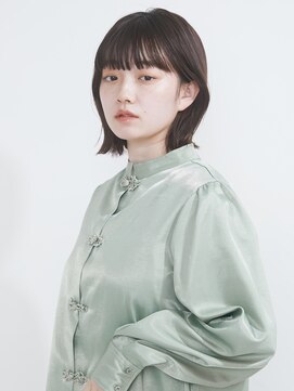 オンク 新宿(onk) 黒髪/グレーベージュ/レイヤーロング/前髪パーマ[新宿駅]