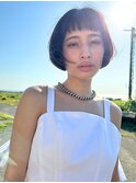 愛されショートボブ/レトロ/小顔デザインカット