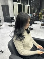 シーエスメイドバイシャチュー 栄店(CS made by SHACHU)&nbsp;地毛風カラー/ブルーブラック/フェミニンロング