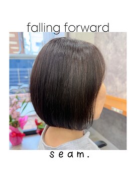 シーム(seam.) 簡単スタイリング前下がりボブ◎どんな髪質・毛量・年齢もOK