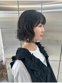 ニュアンスパーマ×黒髪ボブ