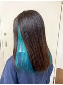 【インナーカラー/デザインカラー/ターコイズ】池袋美容室