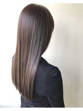 【セミロング（髪質改善）】×【ナチュラルブラウン】