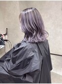 バレイヤージュ、ハイライト、レイヤーカット、ダブルカラー