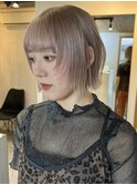 ココアベージュ/オリーブグレー/小顔/黒髪/クラゲヘアー/原宿