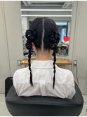 ミディアムヘアのツインアレンジ【清板】