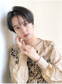 【CROP】マッシュショート×地毛風カラー