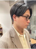 センターパート ツーブロック 刈り上げ メンズヘア