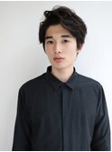 似合わせ小顔カット×アップバング　メンズミディアム