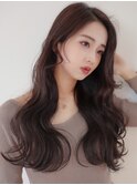 韓国美女/ワンホンヘア/スーパーロング/前髪なしロング/黒髪暗髪