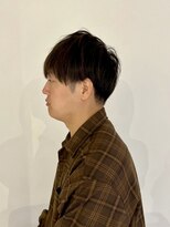 ソイクフ 四条大宮店(SOY-KUFU)&nbsp;【soy-kufu】MEN'S HAIRアッシュブラックショートマッシュパーマ