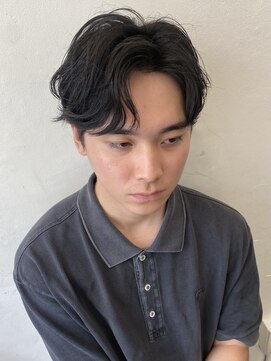 ココ 本八幡(KOKO) □ニュアンスパーマカルマパーマ#センターパート#ダークアッシュ