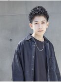 【小久保style】ロングウルフパーマシャギー秋色ピンクカラー