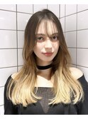 小顔に見える顔まわりカット×レイヤー