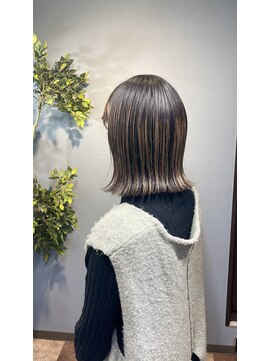 エイム ヘア リアム 調布店(eim hair liam) 表面パラパラ時短ハイライト×外ハネボブ