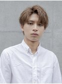 小久保styleフェザーパーマグレーブルーカラー刈り上げショート