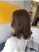 オンブレグレージュオリーブベージュくびれミディ大人美人