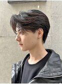 メンズ/センターパート/ニュアンスパーマ/シースルーマッシュ
