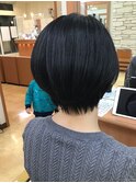黒髪ショートボブ小顔似合わせカットレイヤーカット20代30代40代