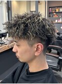 ツイストパーマ/メッシュキャップハイライト
