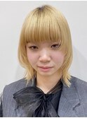 【arte HAIR】ミディアム/ハイトーンブロンドカラー