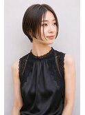 大人美人ハンサムショート×柔らかセンターパート