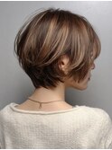 40代からの大人ボブ×白髪ぼかしでやわらか透明感[西宮北口]